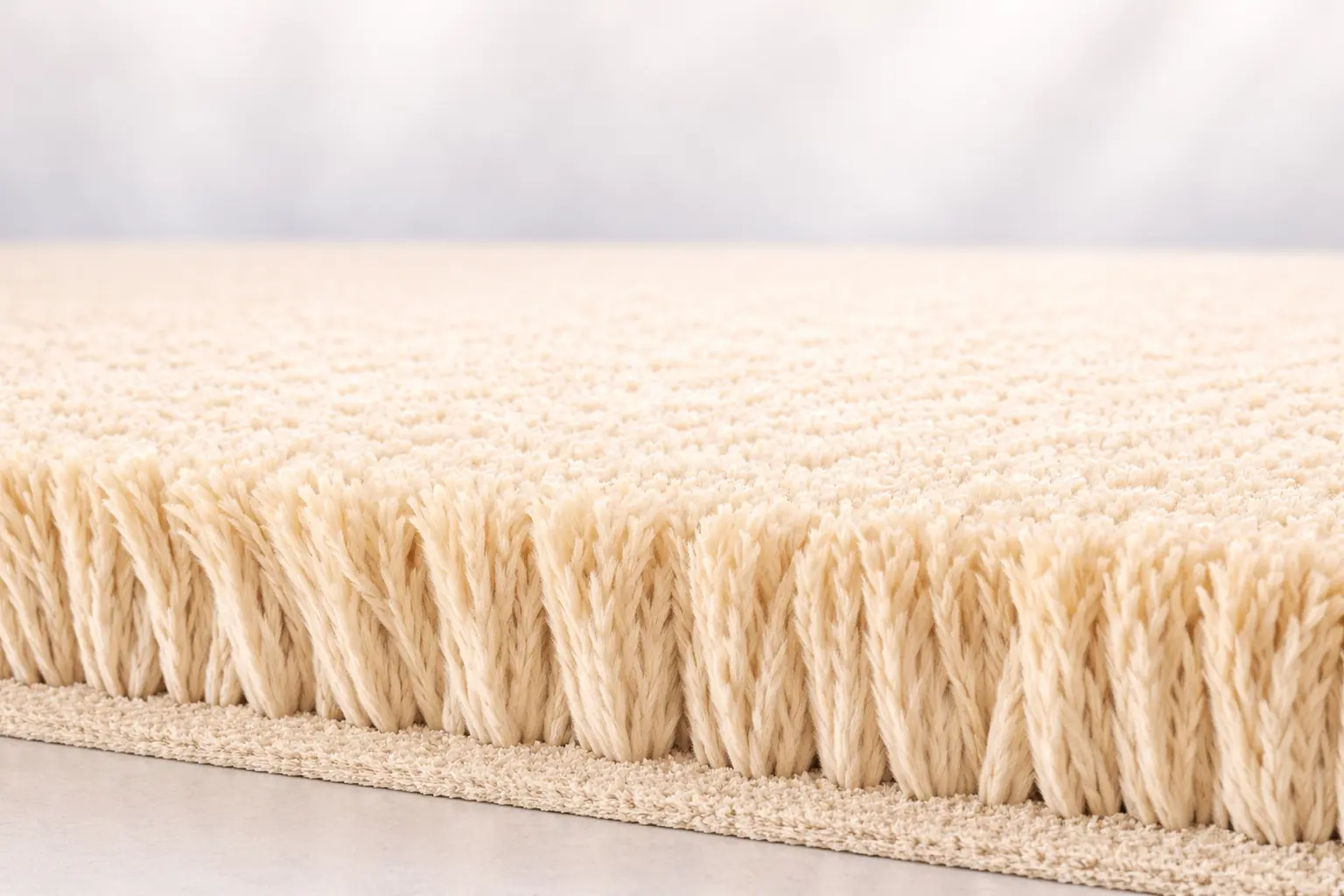 Illustration of carpet grooming after dry-foam cleaning