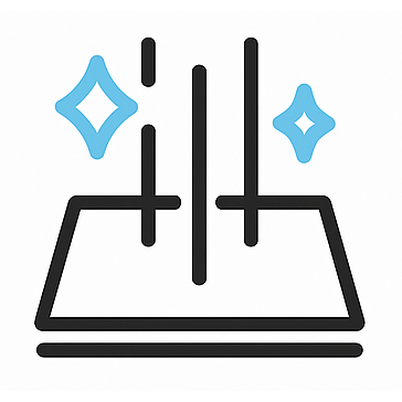 Sparkling clean carpet surface