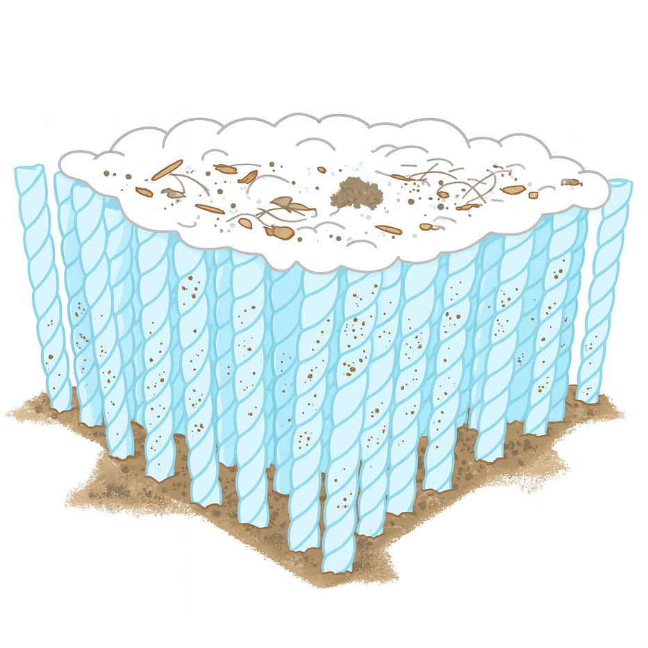 Illustration of the pre-vacuum step before dry-foam cleaning